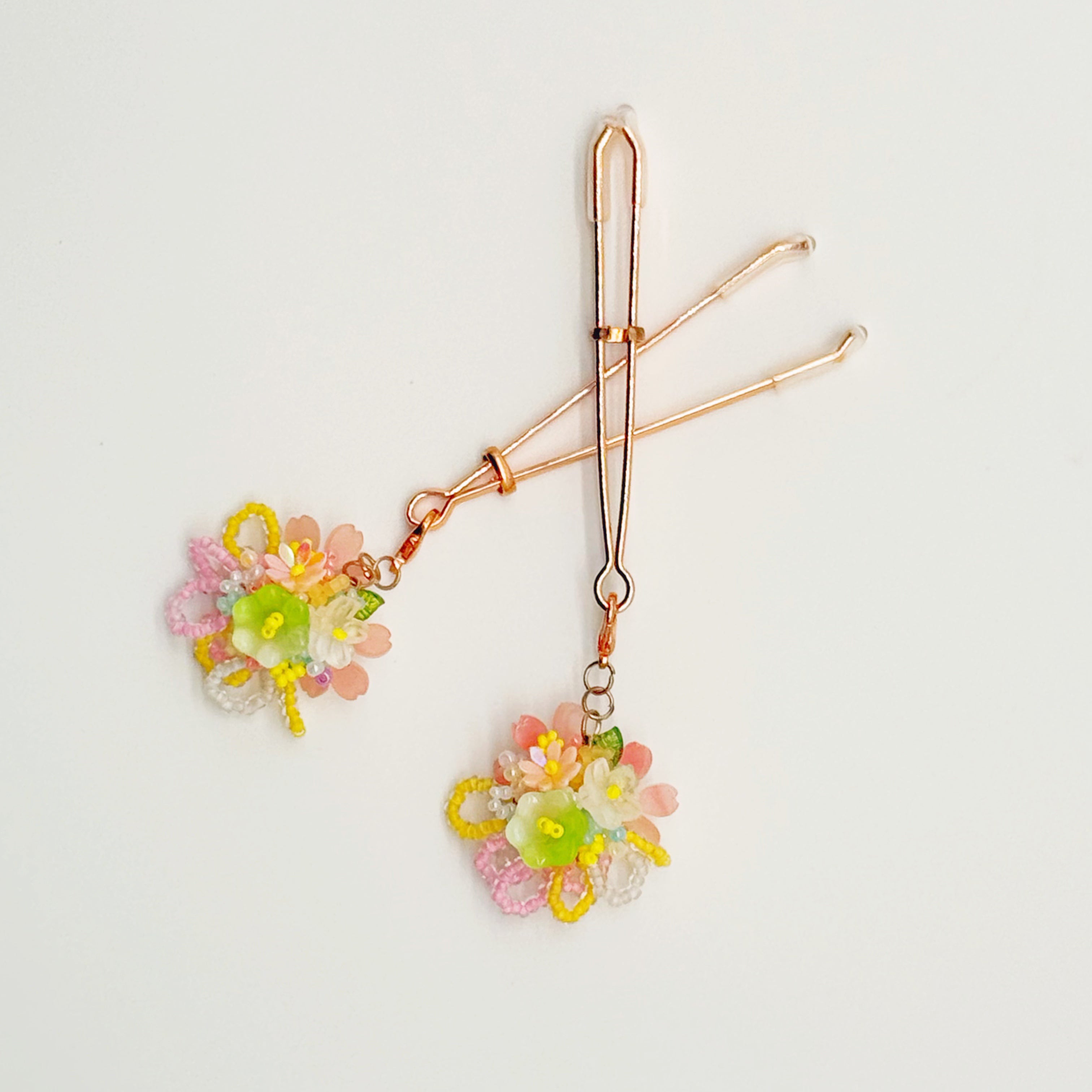 Floral Nipple Jewelry | Handcrafted Petal Clamps for Intimate Bloom