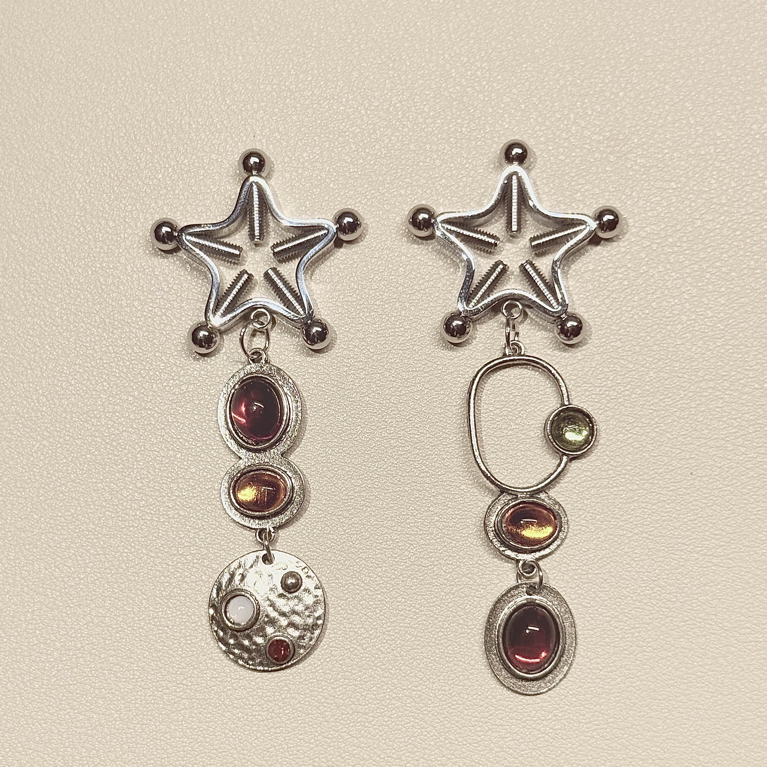 Starlight Relic Edition™ Intimate Accessories | 18K White Gold Nipple Clamps with Vintage Gemstone Charms