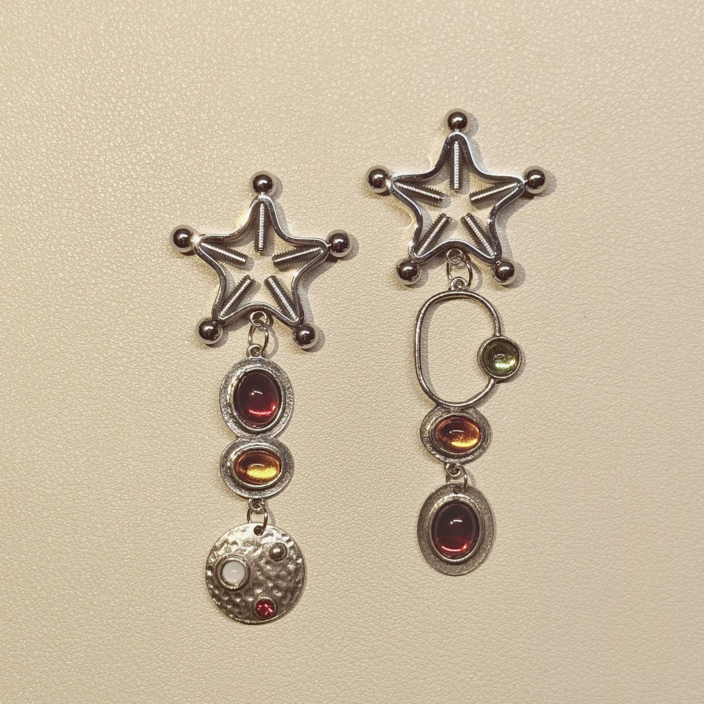 Starlight Relic Edition™ Intimate Accessories | 18K White Gold Nipple Clamps with Vintage Gemstone Charms